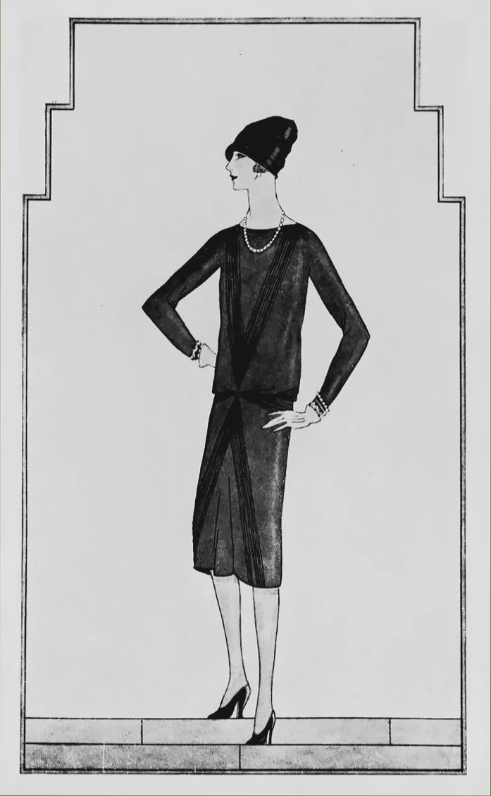 Illustration of Chanel's little black dress, Vogue 1926
